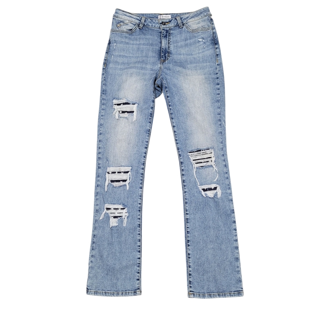 Morrison Denim Rock-Star Stargazer Jeans Size 29 Distressed Ripped Star